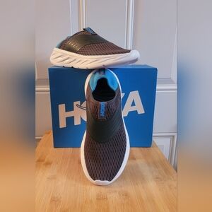 HOKA Ora Recovery Men's Black and Blue Shoes